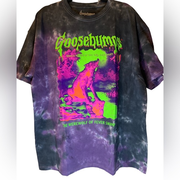 Unisex graphic TIE DYE WEREWOLF GOOSEBUMPS Tshirt various sizes - Picture 5 of 6